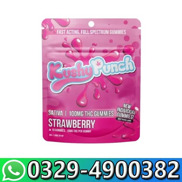 Kushy Punch Sativa Gummies 100mg In Pakistan